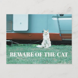 Vorsicht vor der Katze Postkarte