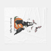 Vorsicht vor der nächtlichen Spooky Nun Fleecedecke (Vorderseite (Horizontal))