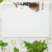 Vorsicht vor der nächtlichen Spooky Nun Geschirrtuch (Gefaltet)