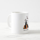 Vorsicht vor der nächtlichen Spooky Nun Kaffeetasse (Vorderseite Links)