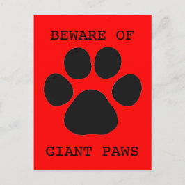 Vorsicht vor der Postkarte von Riesenpaws