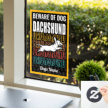 Vorsicht vor der Warnung vor der Dackel von Hunden