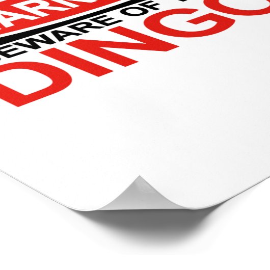 Vorsicht vor Dingo Poster (Ecke)