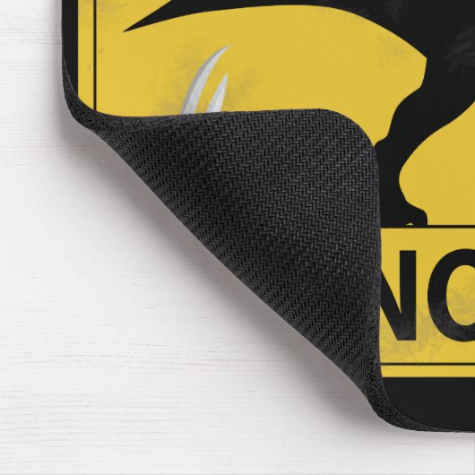 Vorsicht vor Dinosaurier (beschädigt) Mousepad (Ecke)