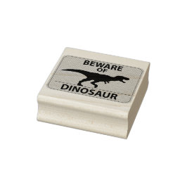 Vorsicht vor Dinosaurier Gummistempel
