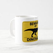Vorsicht vor Dinosaurier Kaffeetasse (Vorderseite Links)
