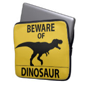 Vorsicht vor Dinosaurier Laptopschutzhülle (Vorderseite Links)