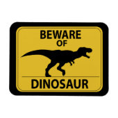 Vorsicht vor Dinosaurier Magnet (Horizontal)