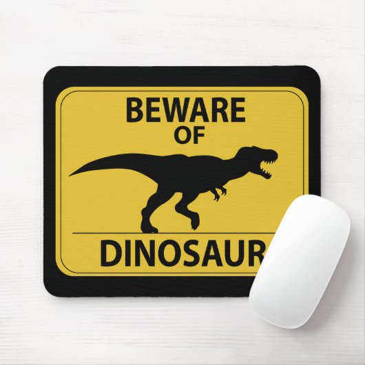 Vorsicht vor Dinosaurier Mousepad (Mit Mouse)