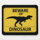 Vorsicht vor Dinosaurier Mousepad (Vorne)