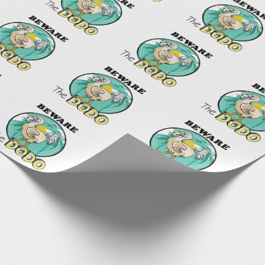 Vorsicht vor Dodo Geschenkpapier (Ecke)