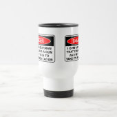 Vorsicht vor Dog Doberman Gun Funny Travel Mug Reisebecher (Mittel)