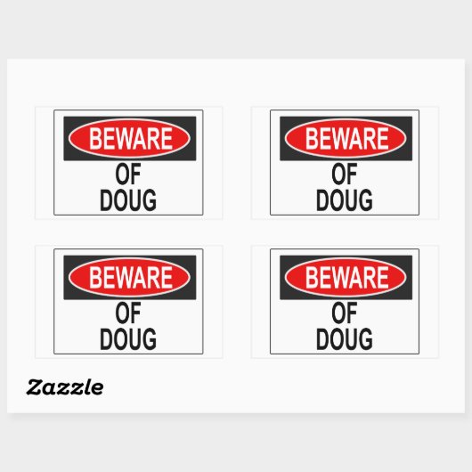 Vorsicht vor Doug Sticker (Blatt)