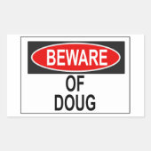 Vorsicht vor Doug Sticker (Vorderseite)