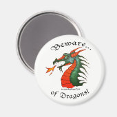 Vorsicht vor Dragons Magnet (Vorderseite/Rückseite)