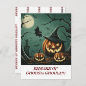 "Vorsicht vor Geistern, Ghouls und Goblin Foolery" Postkarte (Vorne/Hinten)