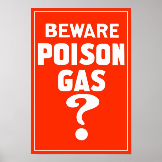 Vorsicht vor Giftgas? - WW1 Poster (Vorne)