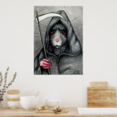 Vorsicht vor Grim Sensenmann Rat Poster (Küche)