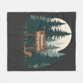 Vorsicht vor herabfallenden Eichhörnchen-T - Shirt Fleecedecke (Vorderseite (Horizontal))