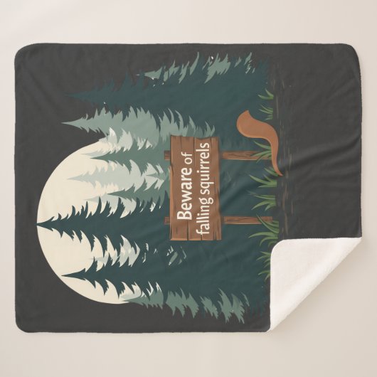 Vorsicht vor herabfallenden Eichhörnchen-T - Shirt Sherpadecke (Vorderseite (Horizontal))