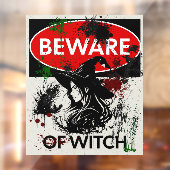 Vorsicht vor Hexensigne Fensteraufkleber (Blatt 2)