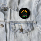 Vorsicht vor Hitchwandergeistern Halloween Button (Beispiel)