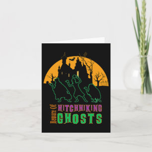 Vorsicht vor Hitchwandergeistern Halloween Karte