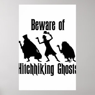 Vorsicht vor Hitchwanderungen Geister Funny Hallow Poster
