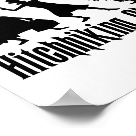 Vorsicht vor Hitchwanderungen Geister Funny Hallow Poster (Ecke)