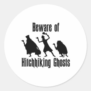 Vorsicht vor Hitchwanderungen Geister Funny Hallow Runder Aufkleber