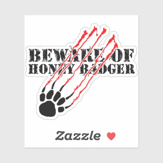 Vorsicht vor Honigausweis Aufkleber (Blatt)