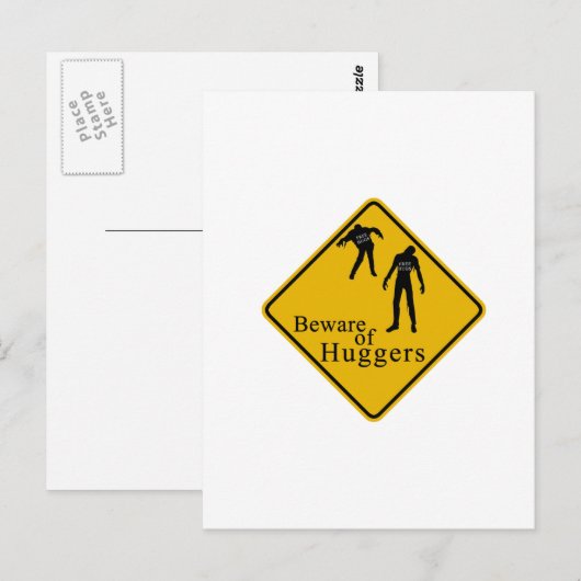 Vorsicht vor Huggers Postkarte (Vorne/Hinten)