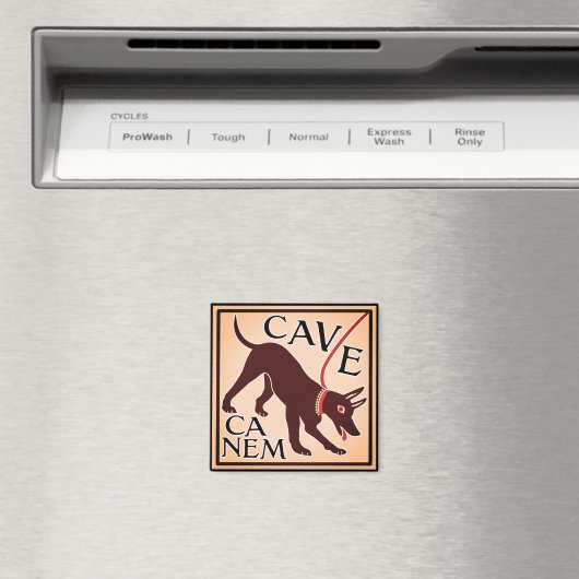 Vorsicht vor Hund "Höhle Canem" Greco-römisches Bi Magnet (In Situ (Geschirrspüler))