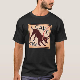 Vorsicht vor Hund "Höhle Canem" Greco-römisches Bi T-Shirt