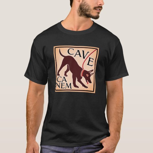 Vorsicht vor Hund "Höhle Canem" Greco-römisches Bi T-Shirt (Vorderseite)