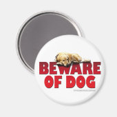 Vorsicht vor Hund... Magnet (Vorderseite/Rückseite)