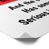 Vorsicht vor Hund ...und Katze Poster (Ecke)