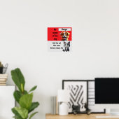 Vorsicht vor Hund ...und Katze Poster (Heimbüro)