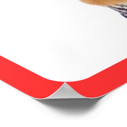 Vorsicht vor Hunde-Spitz Poster (Ecke)