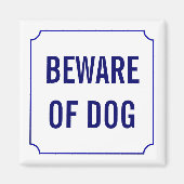 Vorsicht vor Hunde-Zeichen Magnet (Vorne)