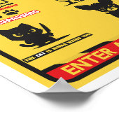 Vorsicht vor Hunden Poster (Ecke)