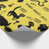 Vorsicht vor Hungry Cats! Geschenkpapier (Ecke)