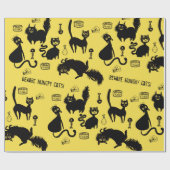 Vorsicht vor Hungry Cats! Geschenkpapier (Flach)