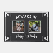 Vorsicht vor Kaninchennamen - zwei Fotos Fußmatte (Vorderseite)