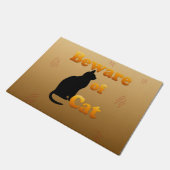 Vorsicht vor Katze Fußmatte (Schrägansicht)