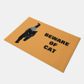 Vorsicht vor Katze Fußmatte (Schrägansicht)