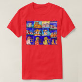 Vorsicht vor Katze oder Hund T-Shirt (Design vorne)