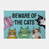 Vorsicht vor Katzen Fußmatte (Vorderseite)