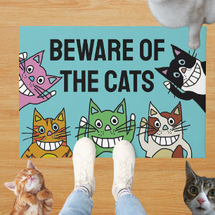 Vorsicht vor Katzen Fußmatte