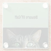 Vorsicht vor katzengrünem Untersetzer (Rückseite)